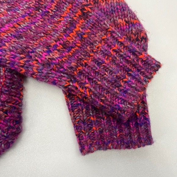 Madewell Purple Multicolored Zip Turtleneck Sweater‎ Wool Alpaca Blend - Picture 7 of 13